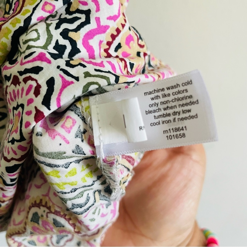 Lane Bryant Colorful Patterned Women's Top size 24 cottage-core 100% cotton chic - Picture 6 of 8